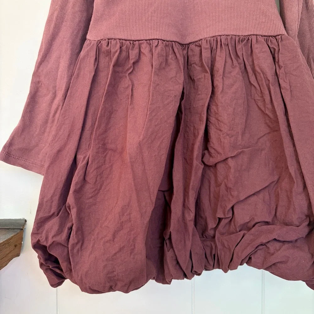Zara Kids Long Sleeve Maroon Dress - Picture 3 of 5